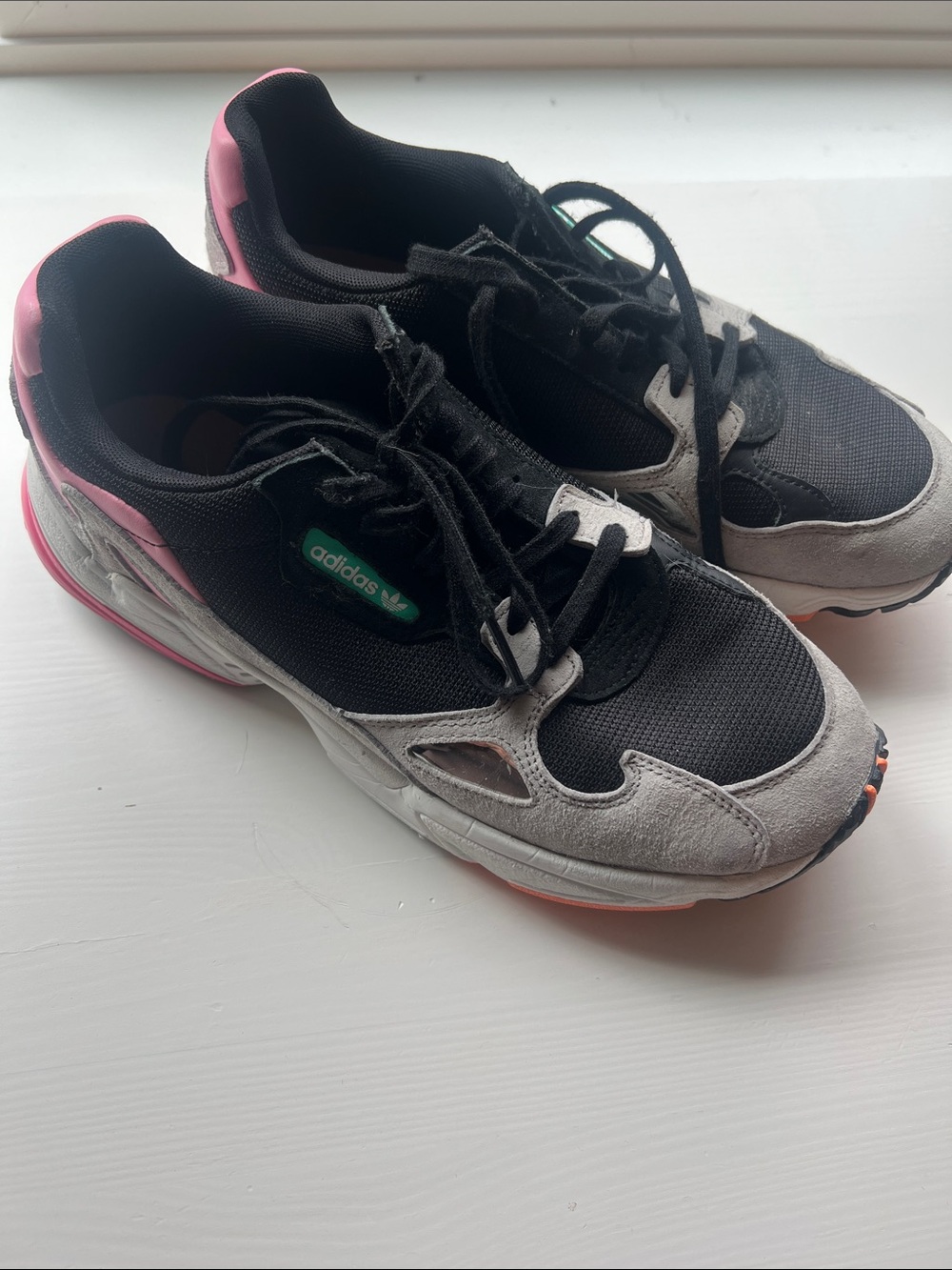 adidas Black, Gray & Pink Women's Casual Sneakers